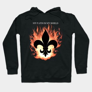 Flaming Fleur de lis Shield! Hoodie